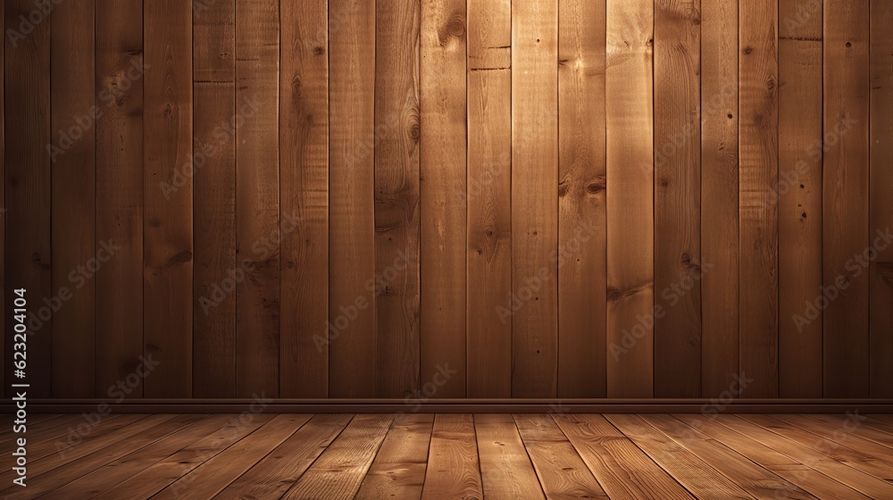 Naklejka premium Wooden interior texture background