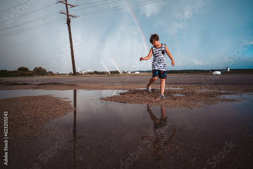 person walking on the beach