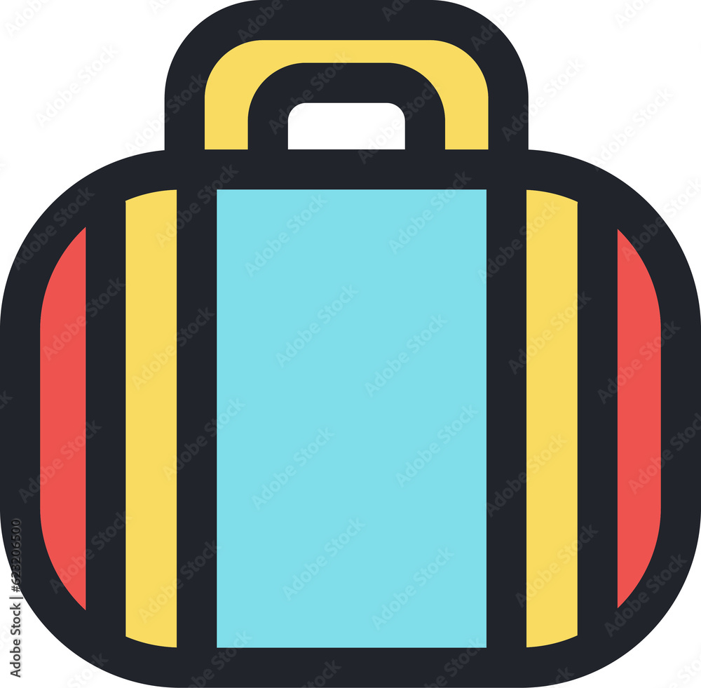 travel luggage flat icon.