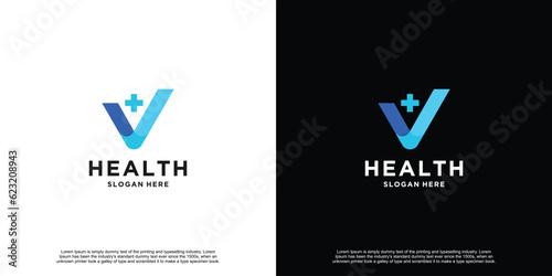 Modern Health Latter Logo Design