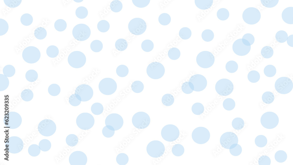 White seamless pattern with blue circles