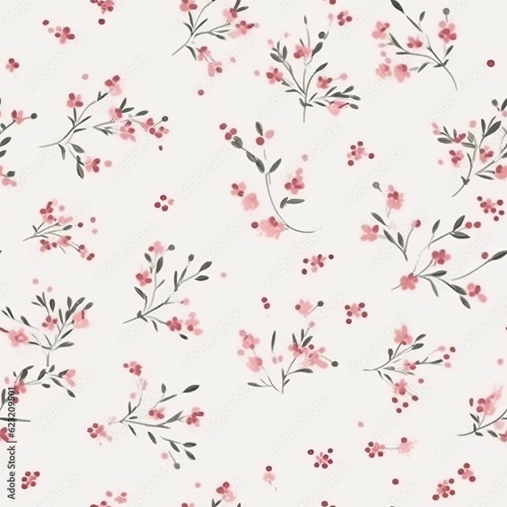 Small cute flowers seamless pattern background, floral background 