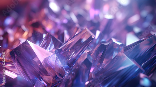 Close up of a purple pink crystals