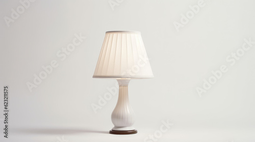 single lampshade isolated on white photo