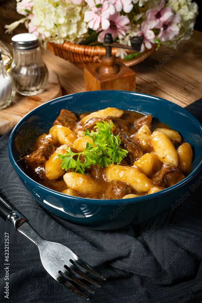 Beef stew in gravy. Beef stew in gravy.