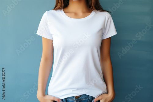 woman in white t shirt