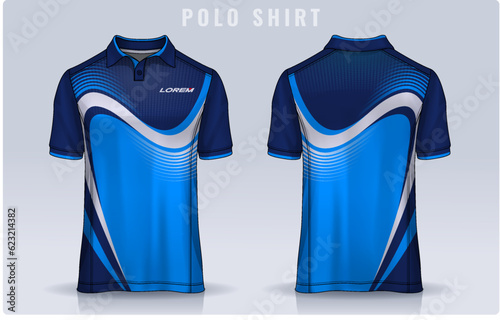 t-shirt polo templates design. uniform front and back view.	