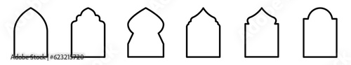 Islamic line shape vector window icon