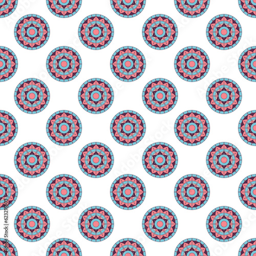 Indian pattern arabic mandala seamless pattern.