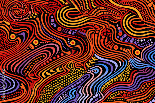 Fotótapéta Traditional australian aboriginal pattern