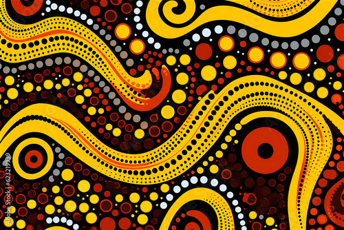 Traditional national pattern of australian aboriginal