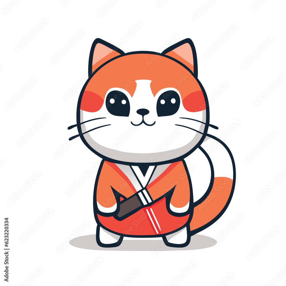Obraz premium cat, vector illustration cartoon