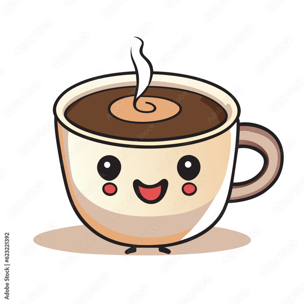 coffee with coffee bean, vector illustration cartoon coffee with coffee bean, vector illustration cartoon