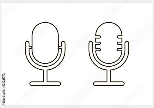 Sketch microphone icon Mic clipart Vector stock illustration EPS 10
