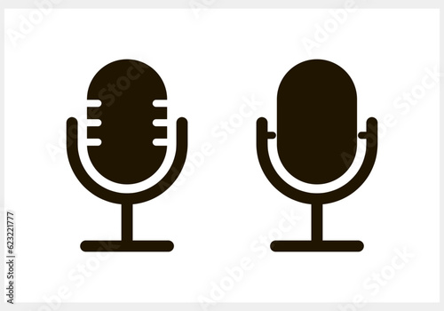 Stencil microphone icon Mic clipart Vector stock illustration EPS 10