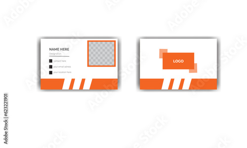professional modern double sided business card template.