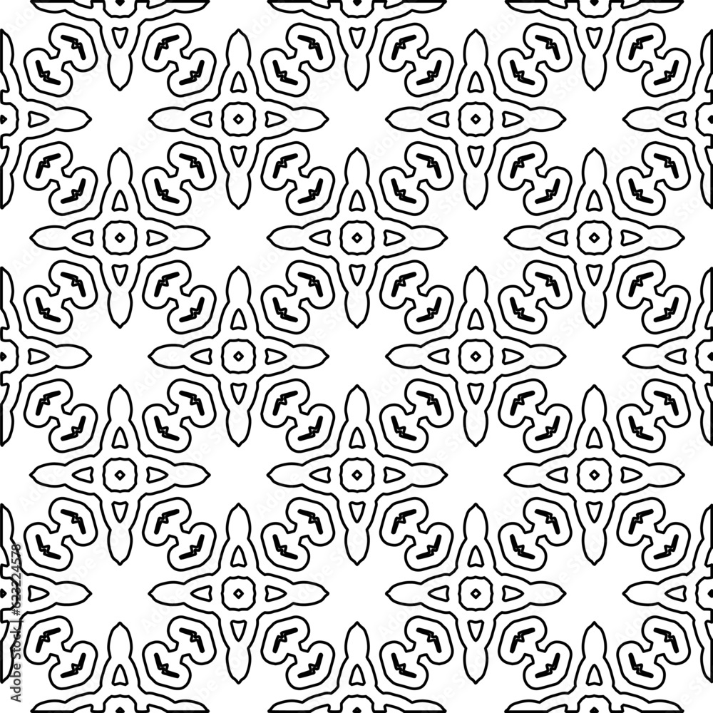 Texture with figures from lines. Black and white pattern for web page, textures, card, poster, fabric, textile. Monochrome graphic repeating design. Texture with figures from lines. Black and white pattern for web page, textures, card, poster, fabric, textile. Monochrome graphic repeating design.
