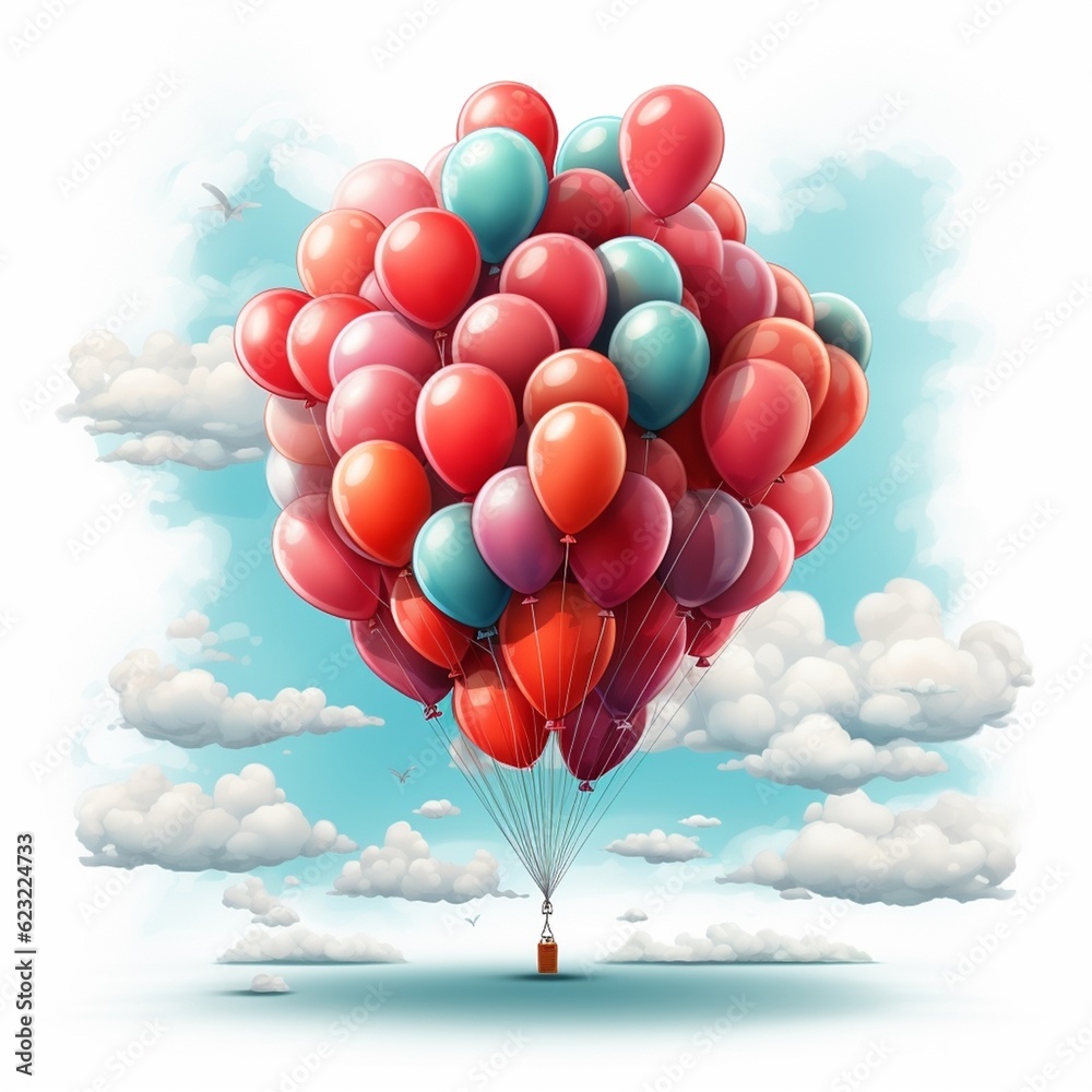 A floating balloon. A floating balloon.