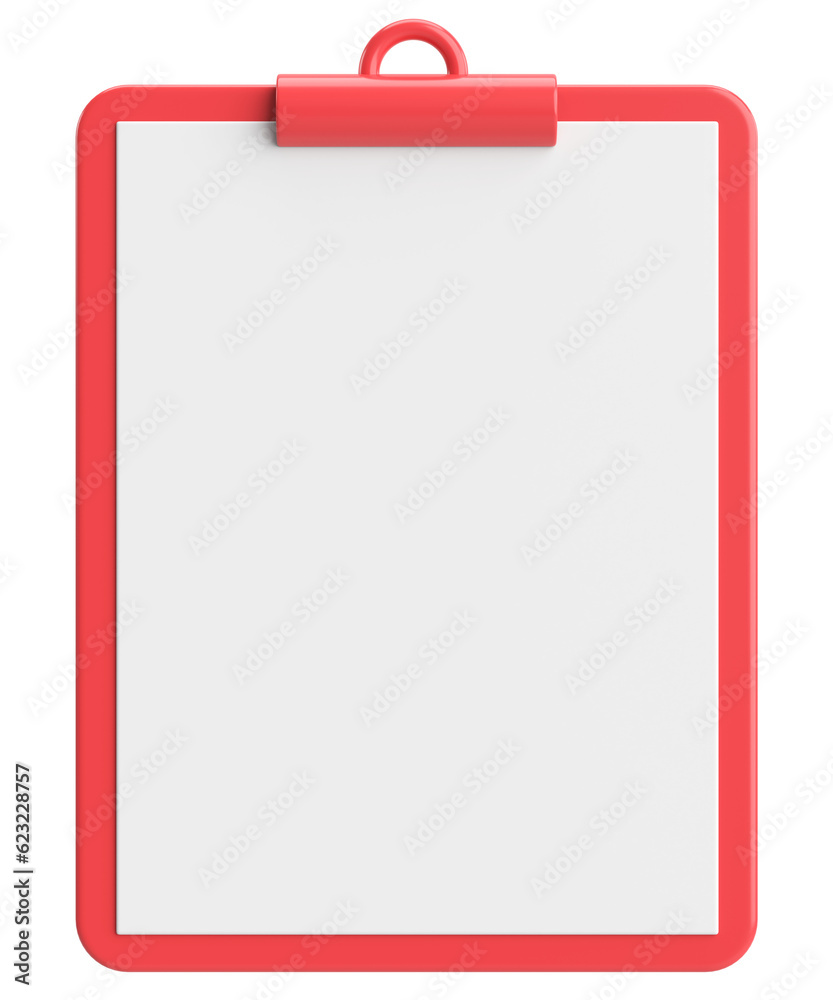 Clipboard with note paper. 3D illustration. Clipboard with note paper. 3D illustration.