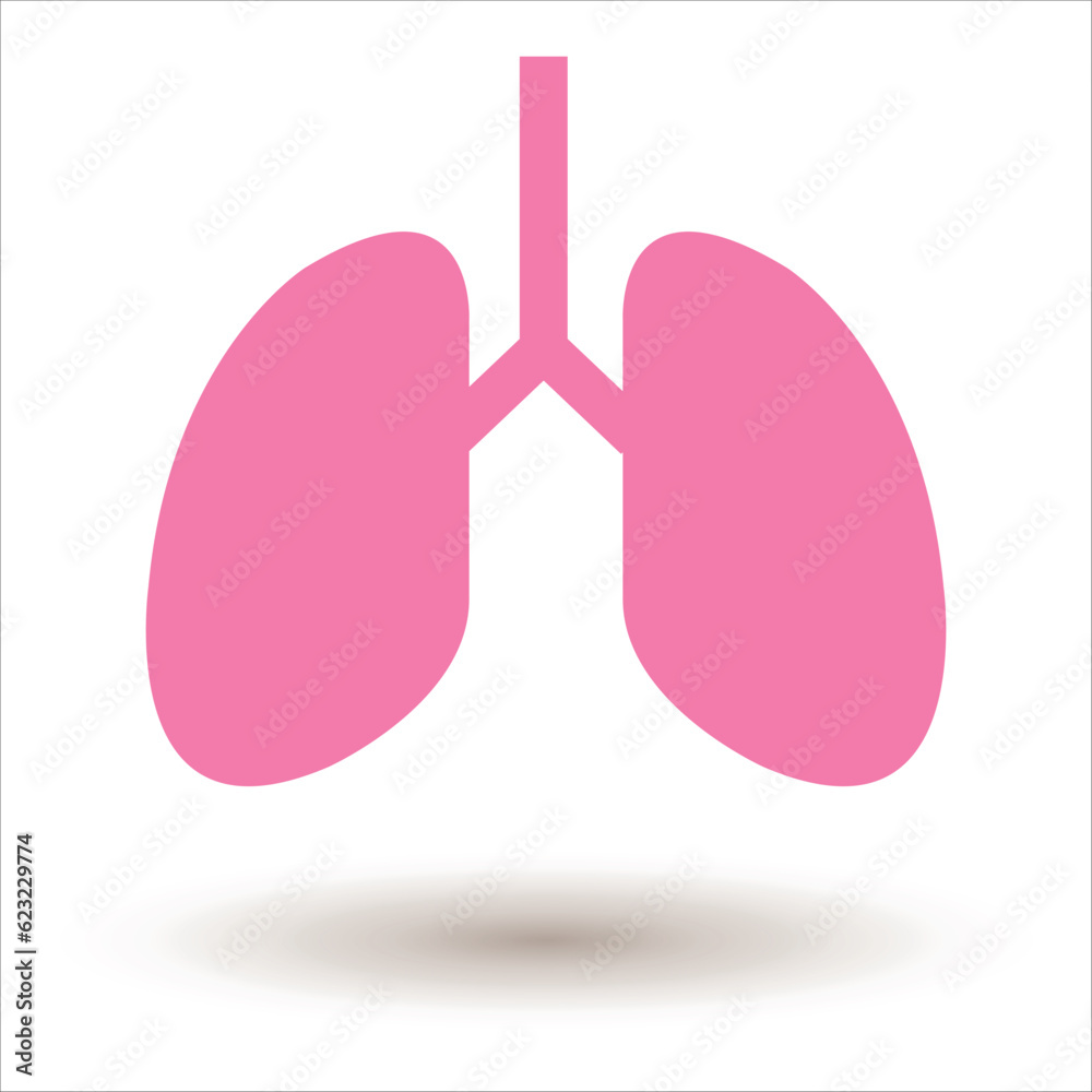 Silhouettes of lungs. Vector on white background Silhouettes of lungs. Vector on white background