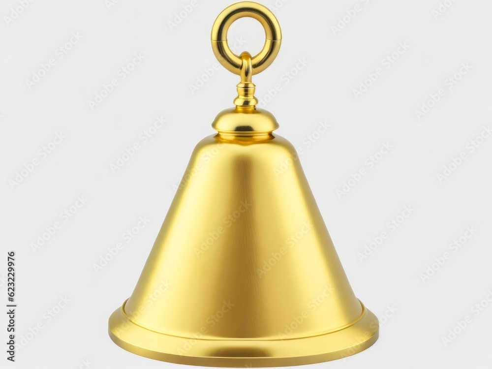 Golden bell on white background. Generative AI
Golden bell on white background. Generative AI