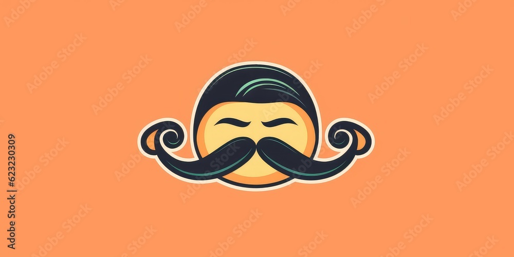 Generative AI. Prostate cancer awareness concept. Beard and moustache concept. Banner of background of male cancer. 