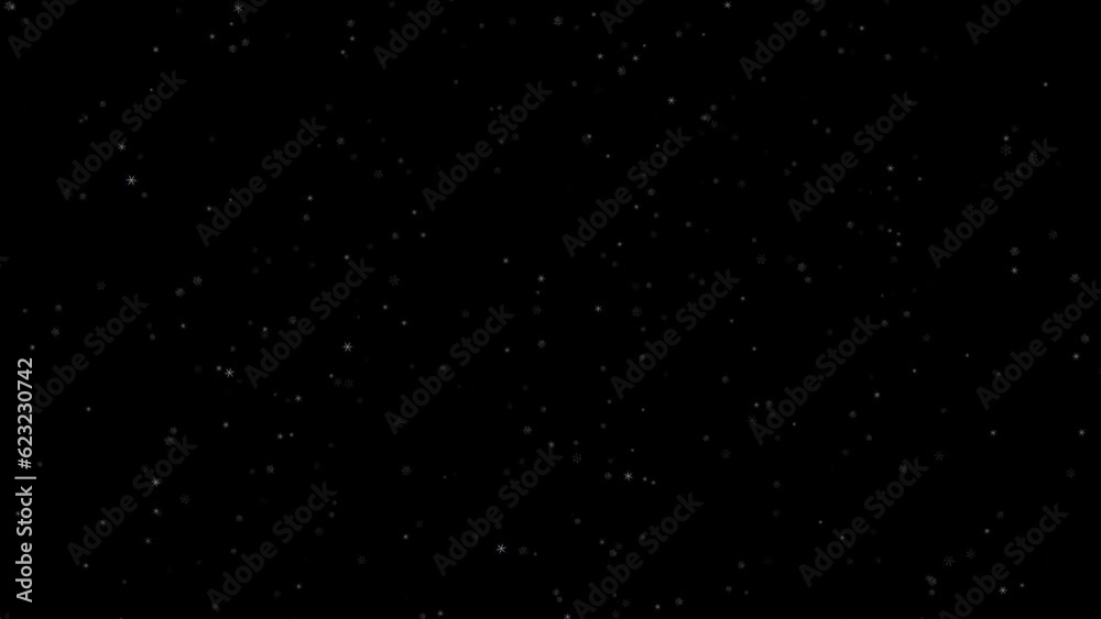 Animation of falling colorful particles on a dark background. Animation of falling colorful particles on a dark background.