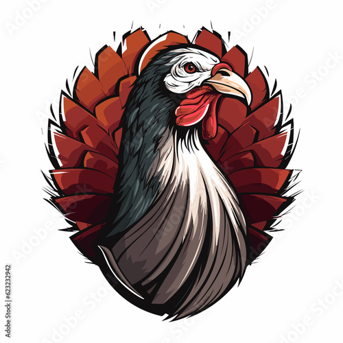 Esport vector logo turkey, turkey icon, turkey head, vector, sticker