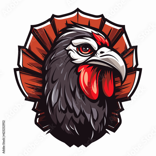 Esport vector logo turkey, turkey icon, turkey head, vector, sticker
