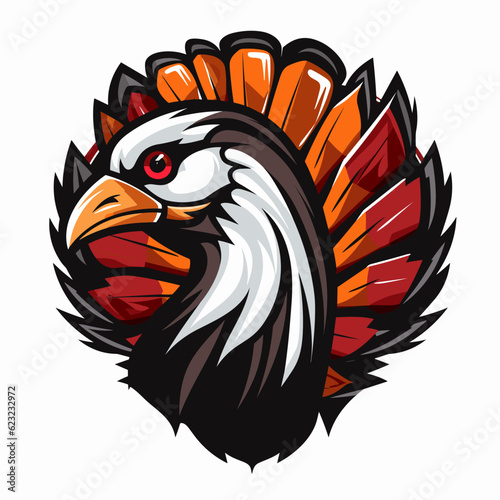 Esport vector logo turkey, turkey icon, turkey head, vector, sticker