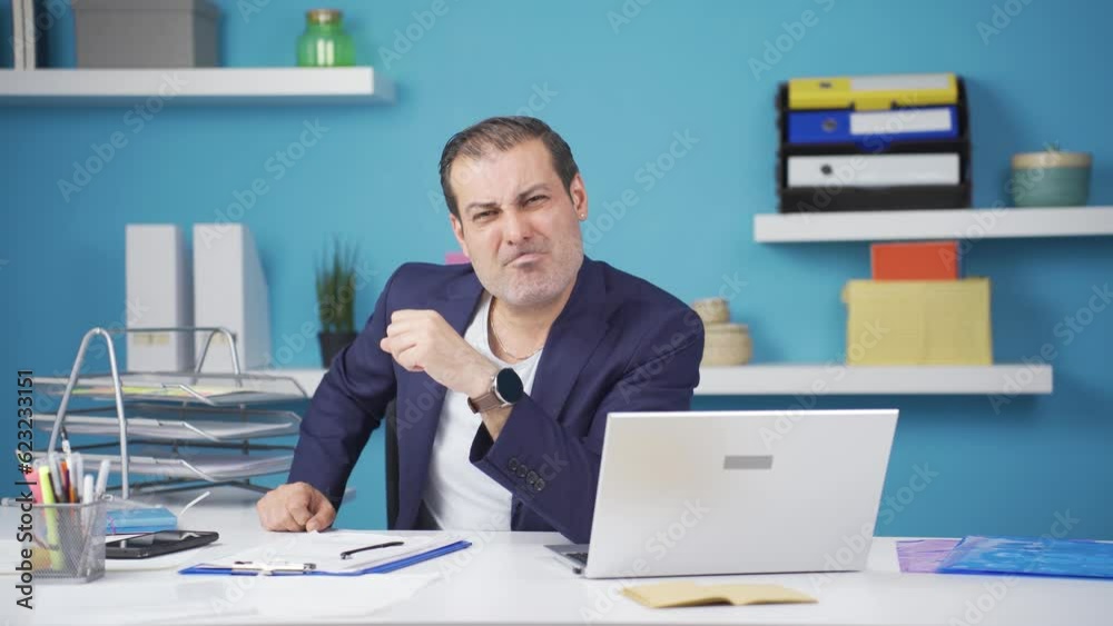 Portrait of arrogant businessman.