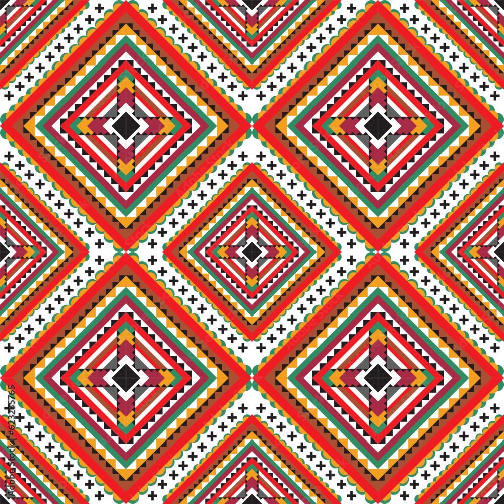 colorful geometric pattern ethnic seamless fabric design for textile background,texture,batik,carpet,mosaic,ceramics,backdrop,wallpaper,clothing,craft,wall,floor,decorative,buildingretro,boho,wrapping