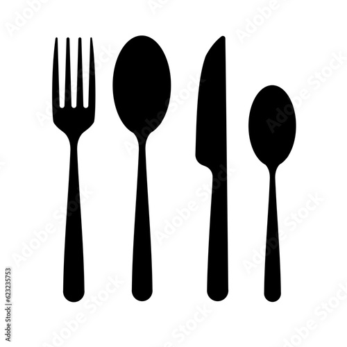 cutlery, fork, knife, spoon, teaspoon 