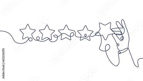 Customer service continuous line concept
