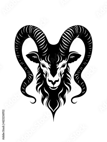 Ram Aries Goat Dac zodiac horoscope astrology twelve metaphysical sectors tattoo print