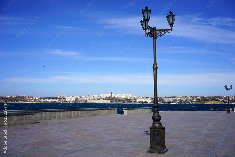 Embankment in Sevastopol overlooking the sea