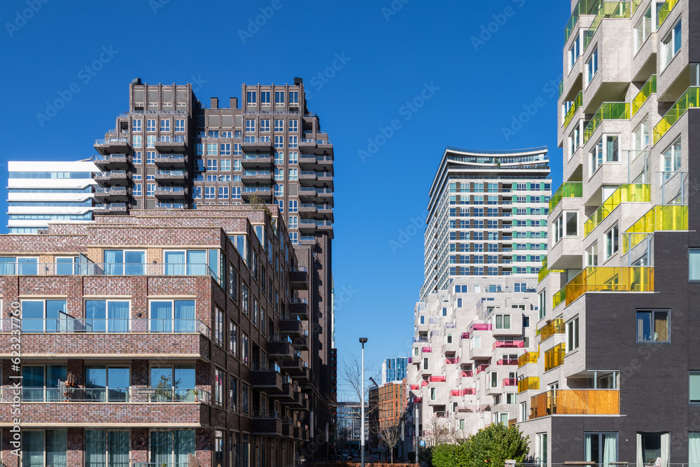Ταπετσαρία Modern high-rise apartment buildings in the business district - Zuidas, of Amsterdam