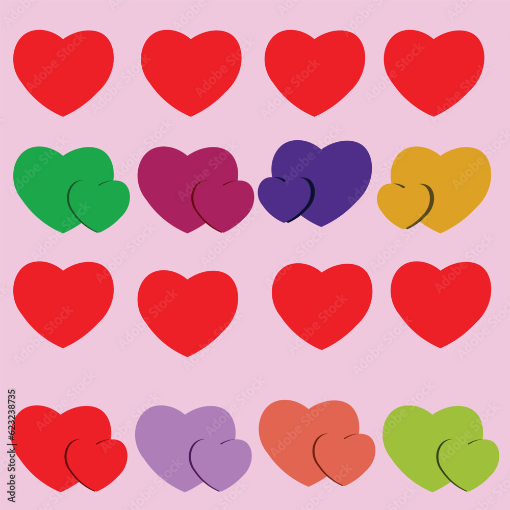 Hand drawn hearts. Design elements for Valentine's day. Hand drawn hearts. Design elements for Valentine's day.