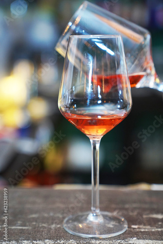 Copa con vino Rosé