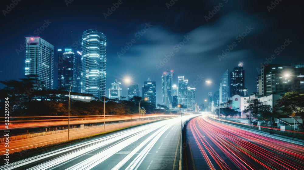 Fototapeta premium traffic at night