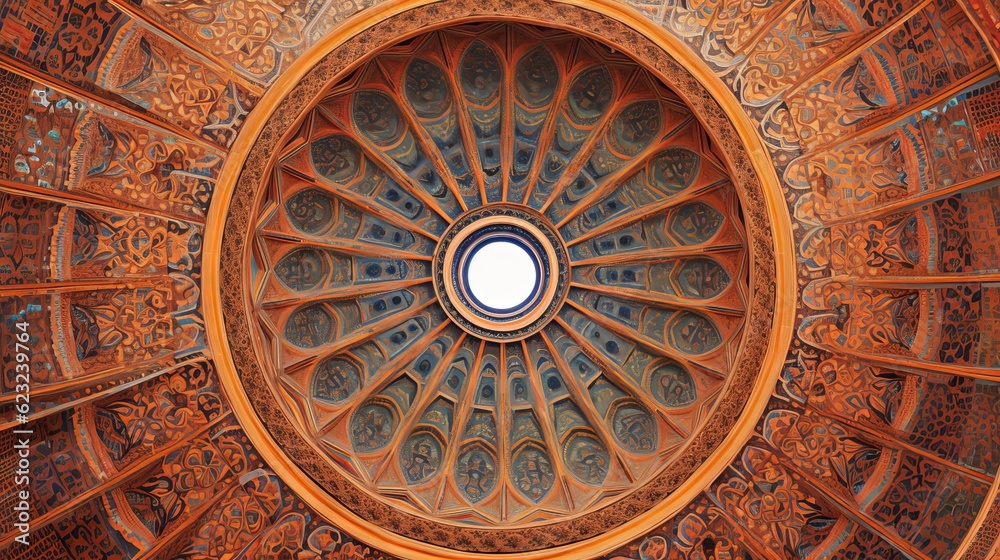 Dome of the mosque, oriental ornaments Generative AI