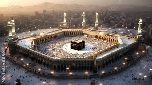 Canvastavla Kaaba in Mecca Saudi Arabia Generative AI