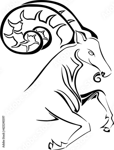 Capricorn tattoo of a snake