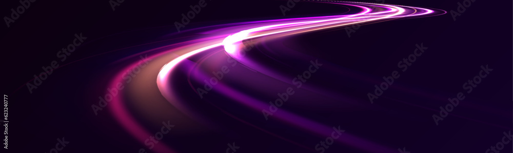 Obraz premium Explosion in universe. Cosmic background for event, party, carnival, celebration, anniversary or other. Lines in the shape of a comet against a dark background. Radial color spirals. 