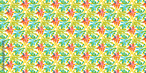 seamless pattern with green and red hearts