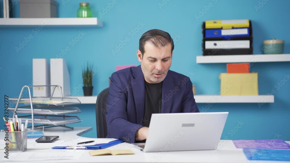 Businessman with attention deficit. Businessman with attention deficit.