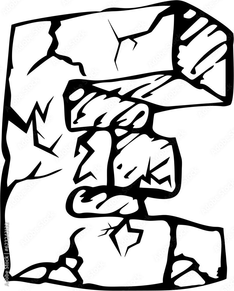 Fototapeta premium letter made of stone