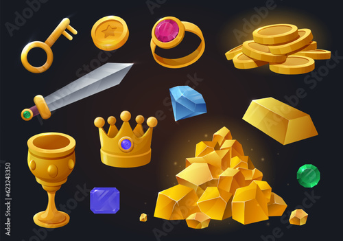 Set of ancient treasures