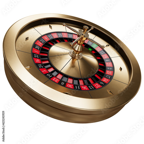 roulette wheel isolated photo