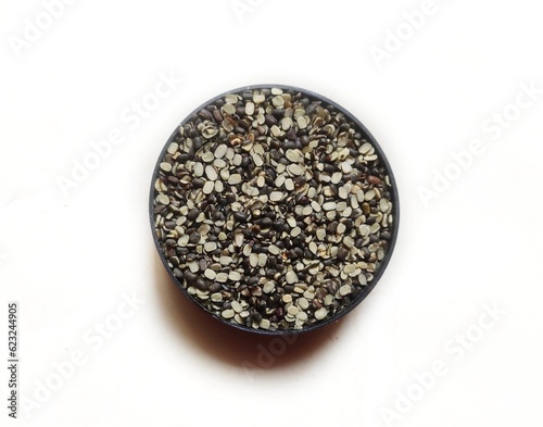 Split Black Gram or Vigna mungo  is a bean grown in South Asia. It is sold as black lentil is usually the whole urad bean, whereas the split bean (the interior being white) is called white lentil. 